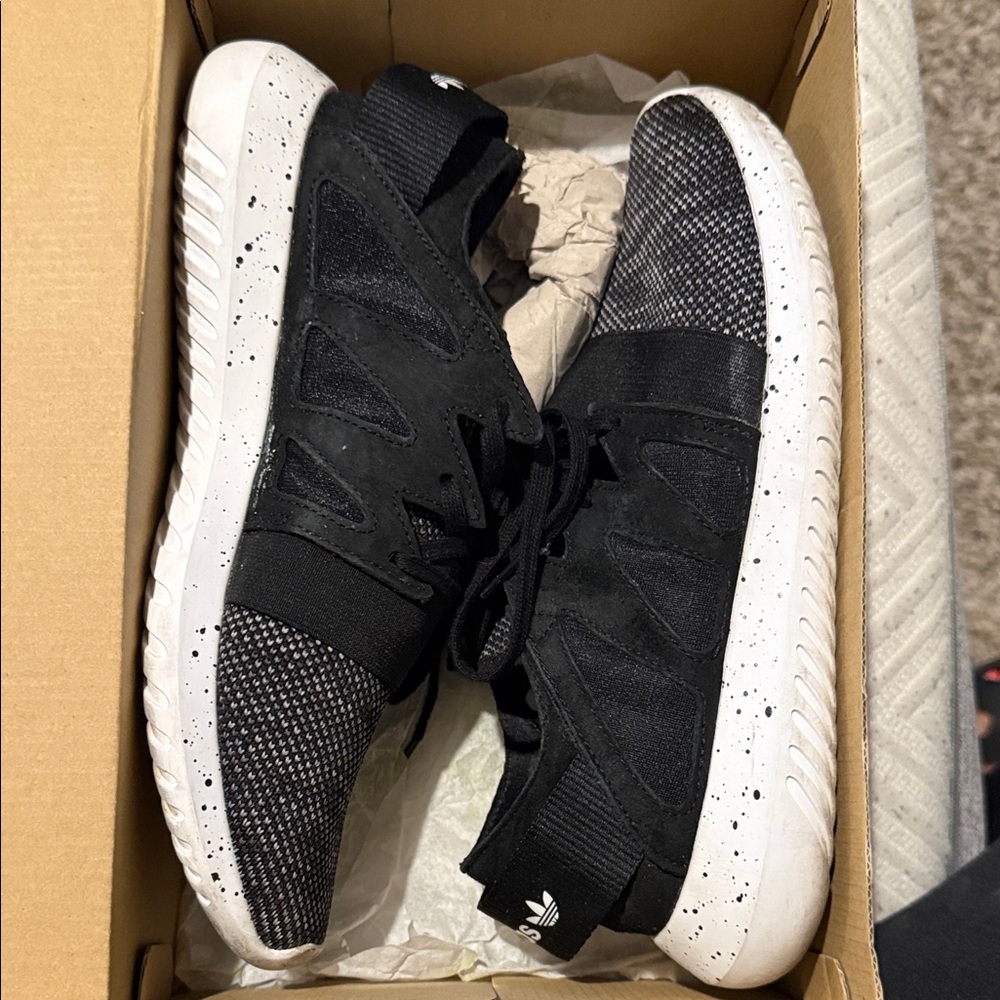 Adidas Black and White Athletic Shoes